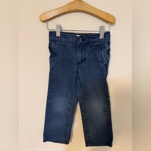 Old Navy | Navy Blue Toddler Straight Cotton Pants | Size 3T